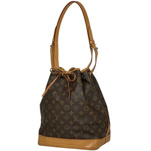 Louis Vuitton Noe Shoulder Drawstring Bag Monogram Brown